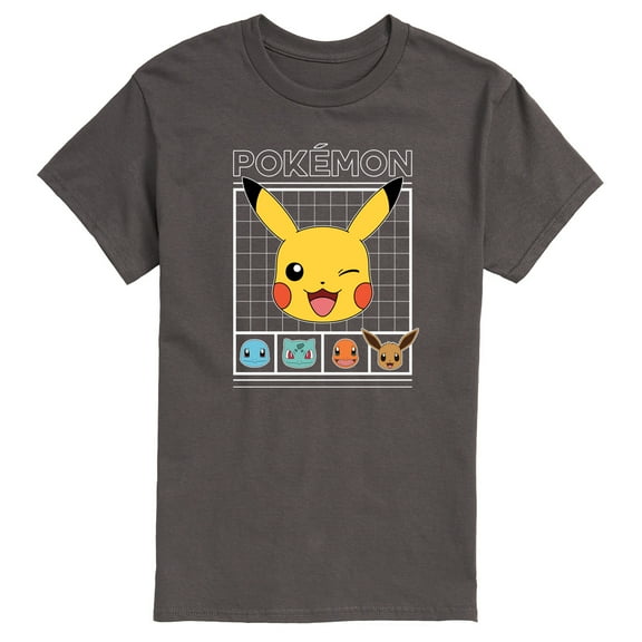 Pokémon - Pokemon Character Grid - Men's Short Sleeve Graphic T-Shirt