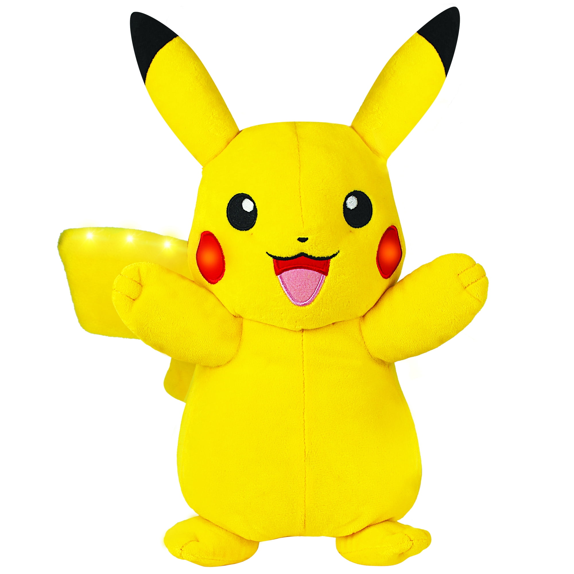 Peluche Pikachu sonore et lumineux, Power Action - Pokémon - Jazwares