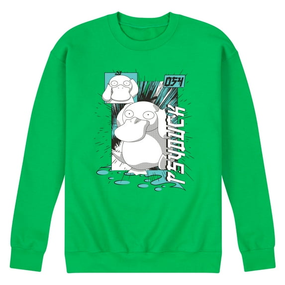 Pokémon - Psyduck Anime - Men's Crew Neck Fleece Pullover