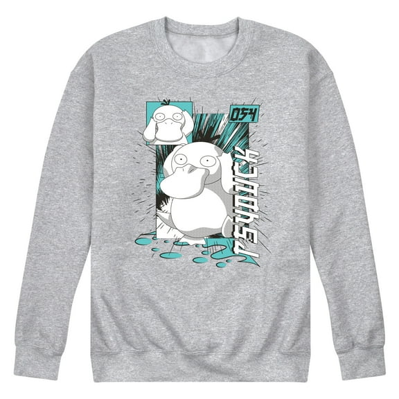Pokémon - Psyduck Anime - Men's Crew Neck Fleece Pullover