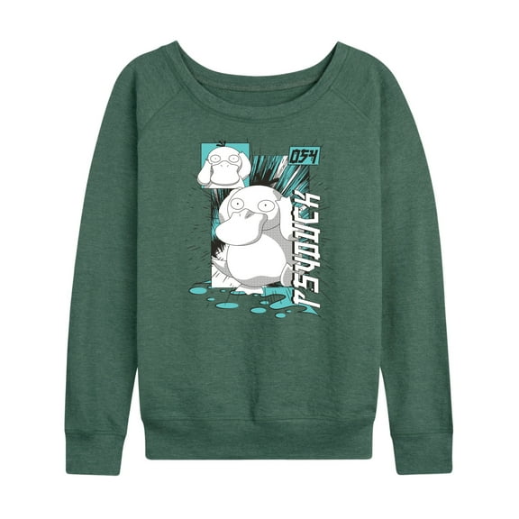 Pokémon - Psyduck Anime - Women's Lightweight French Terry Long Sleeve Shirt