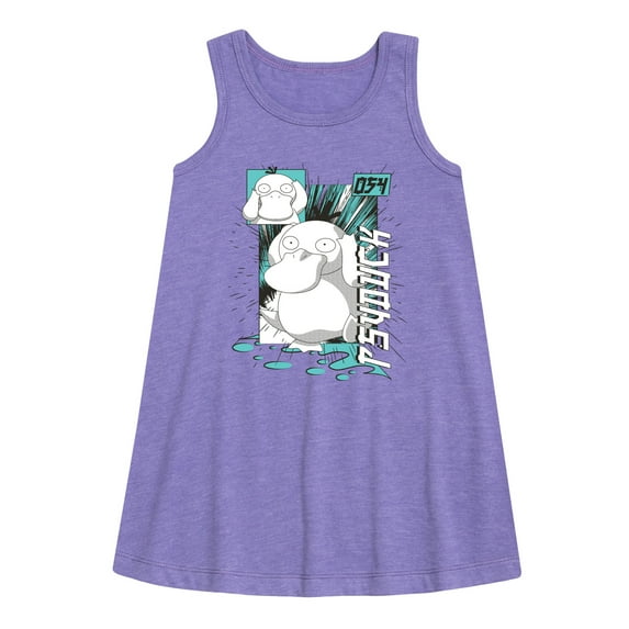 Pokémon - Psyduck Anime - Youth Girls A-line Dress