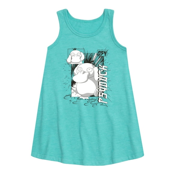 Pokémon - Psyduck Anime - Youth Girls A-line Dress