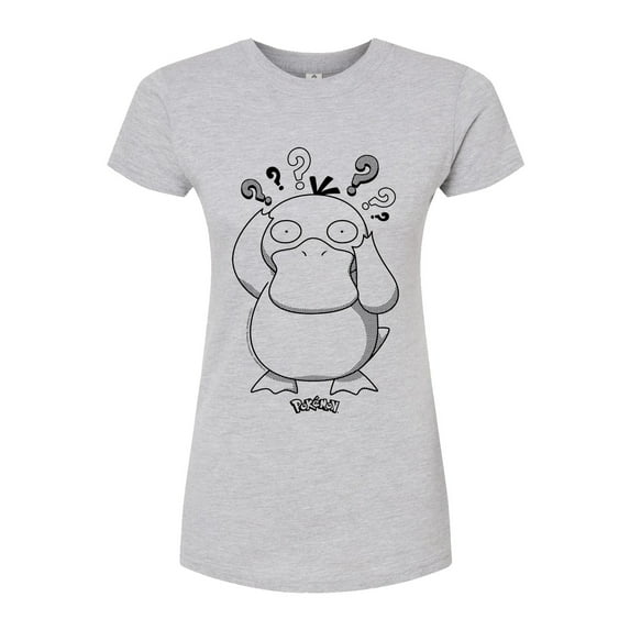 Pokémon - Psyduck Pattern - Juniors Fitted Graphic T-Shirt
