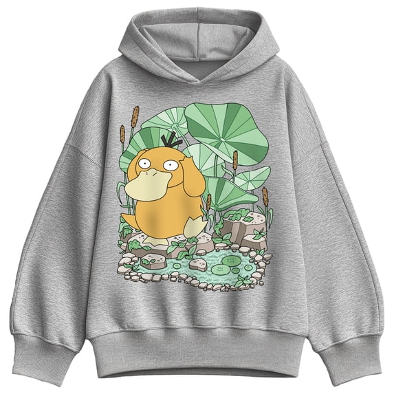 Pokémon - Psyduck Pond - Women's Oversized Fleece Hoodie Sweatshirt