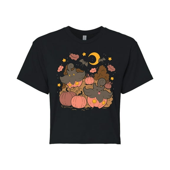 Pokémon - Pumpkaboo Pumpkin Patch - Juniors Cropped Graphic T-Shirt