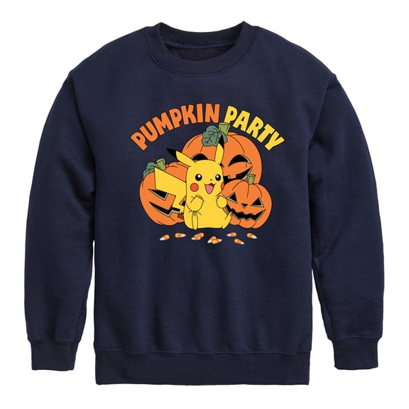 Pokémon - Pumpkin Party - Youth Crewneck Fleece Sweatshirt