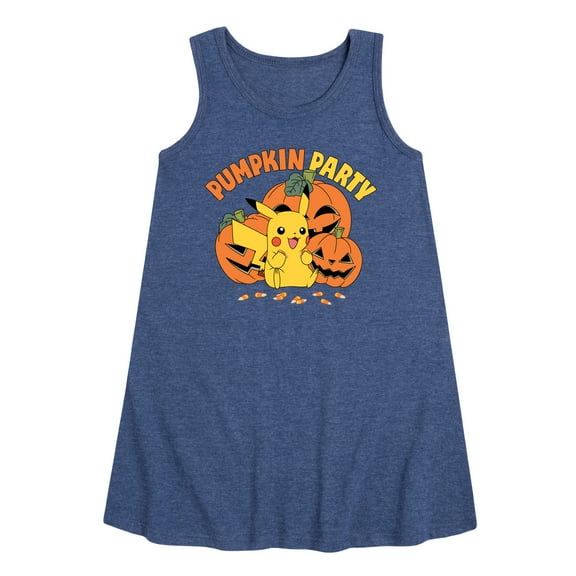 Pokémon - Pumpkin Party - Youth Girls A-line Dress