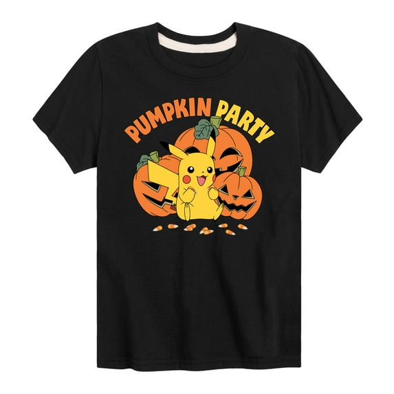 Pokémon - Pumpkin Party - Youth Short Sleeve Graphic T-Shirt