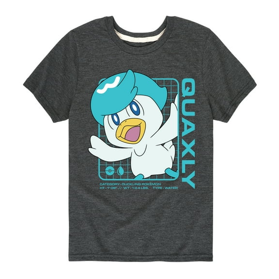 Pokémon - Quaxly Stats - Youth Short Sleeve Graphic T-Shirt