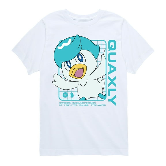Pokémon - Quaxly Stats - Youth Short Sleeve Graphic T-Shirt