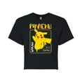 thumbnail image 1 of Pokémon - Retro Pikachu Art - Juniors Cropped Cotton Blend T-Shirt, 1 of 5