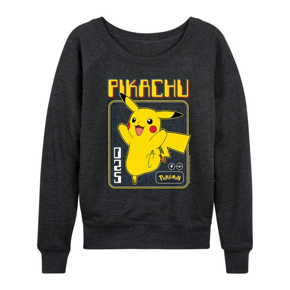 Pokémon - Retro Pikachu - Women's Lightweight French Terry Long Sleeve Shirt