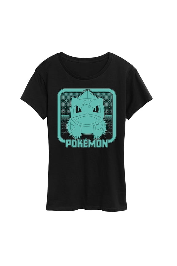 Pokémon - Retro Synthwave Bulbasaur -  Women's Short Sleeve Graphic T-Shirt