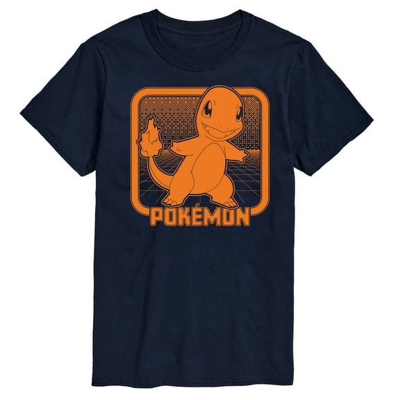 Pokémon - Retro Synthwave Charmander - Men's Short Sleeve Graphic T-Shirt