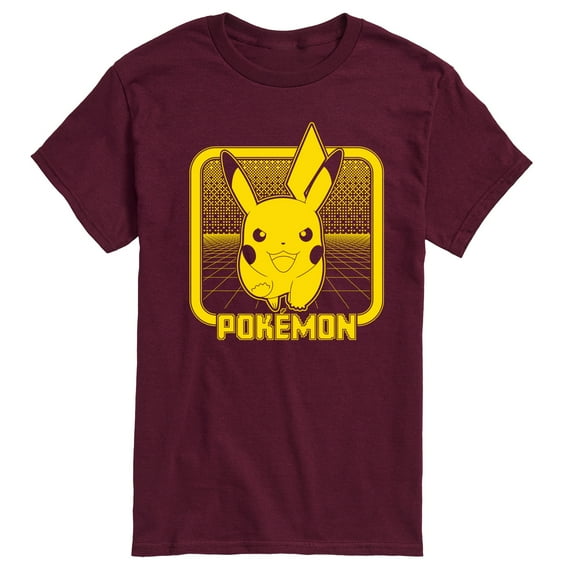 Pokémon - Retro Synthwave Pikachu - Men's Short Sleeve Graphic T-Shirt