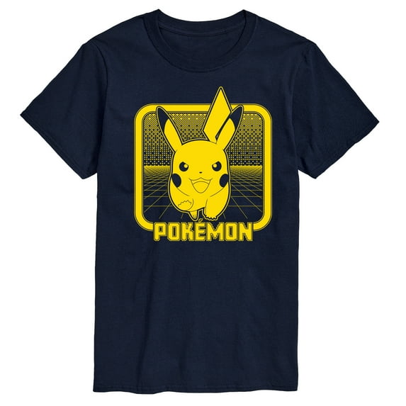 Pokémon - Retro Synthwave Pikachu - Men's Short Sleeve Graphic T-Shirt