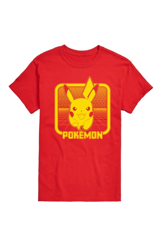 Pokémon - Retro Synthwave Pikachu - Men's Short Sleeve Graphic T-Shirt