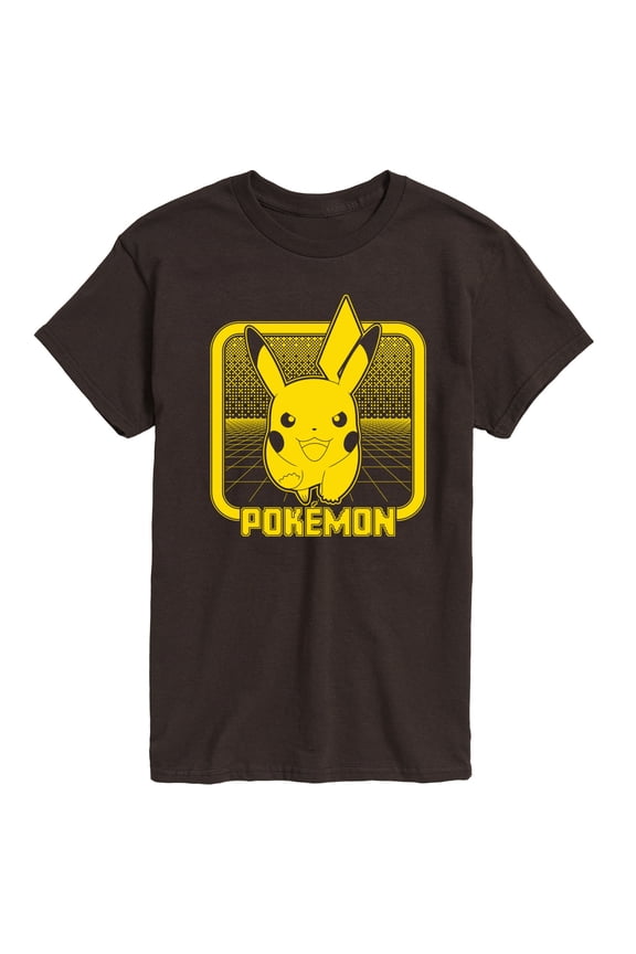 Pokémon - Retro Synthwave Pikachu - Men's Short Sleeve Graphic T-Shirt