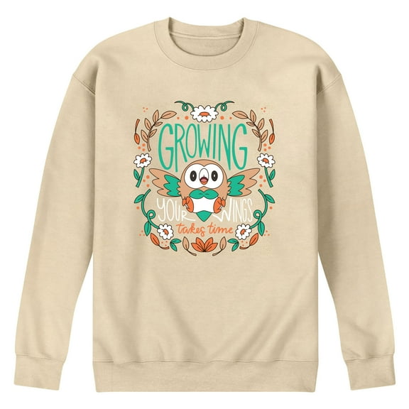 Pokémon - Rowlet Growing Your Wings Takes Time - Men's Crew Fleece Sweatshirt