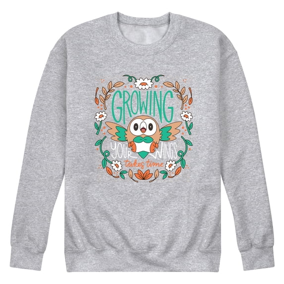 Pokémon - Rowlet Growing Your Wings Takes Time - Men's Crew Fleece Sweatshirt