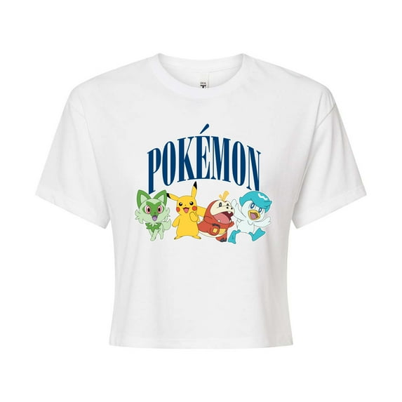 Pokémon - Scarlet & Violet Collegiate - Juniors Cropped Cotton Blend T-Shirt