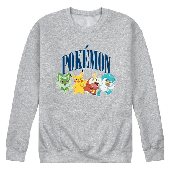 Pokémon - Pikachi And Friends Collegiate - Men's Crew Fleece Sweatshirt