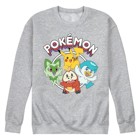 Pokémon - Scarlet & Violet Starters - Men's Crew Neck Fleece Pullover