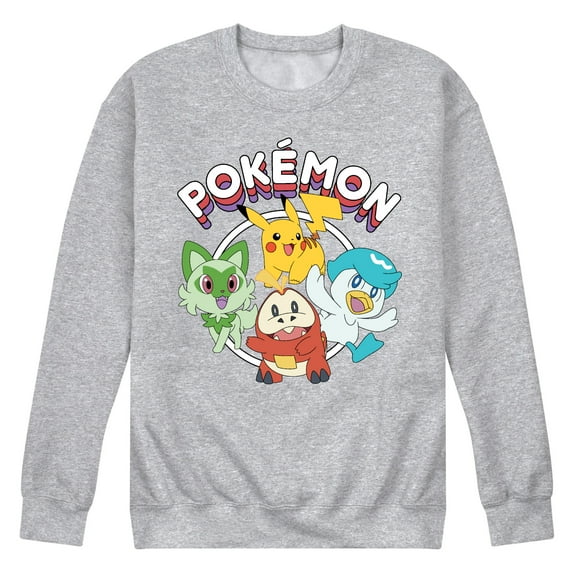 Pokémon - Scarlet & Violet Starters - Men's Crew Neck Fleece Pullover