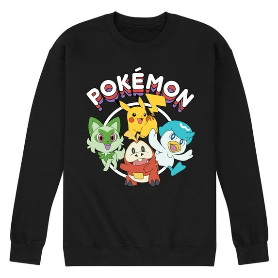 Pokémon - Scarlet & Violet Starters - Men's Crew Neck Fleece Pullover