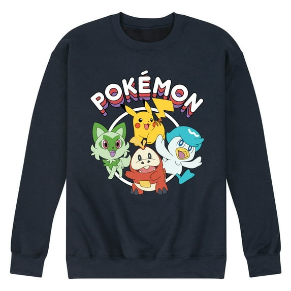 Pokémon - Scarlet & Violet Starters - Men's Crew Neck Fleece Pullover
