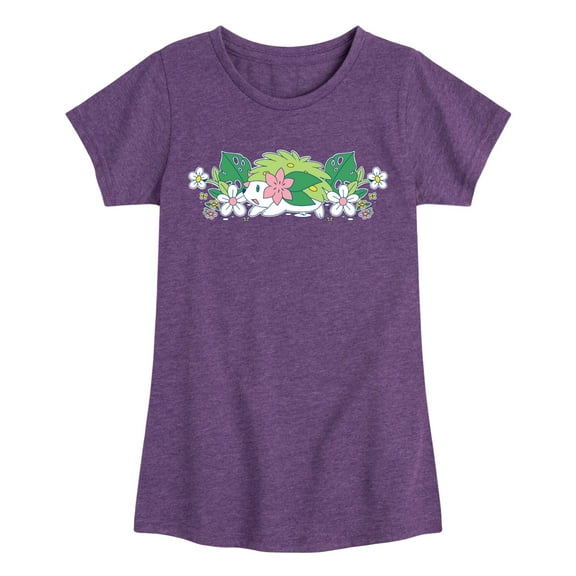 Pokémon - Shaymin Floral Chest-Youth Girls Short Sleeve T-Shirt