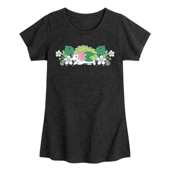 Pokémon - Shaymin Floral Chest-Youth Girls Short Sleeve T-Shirt