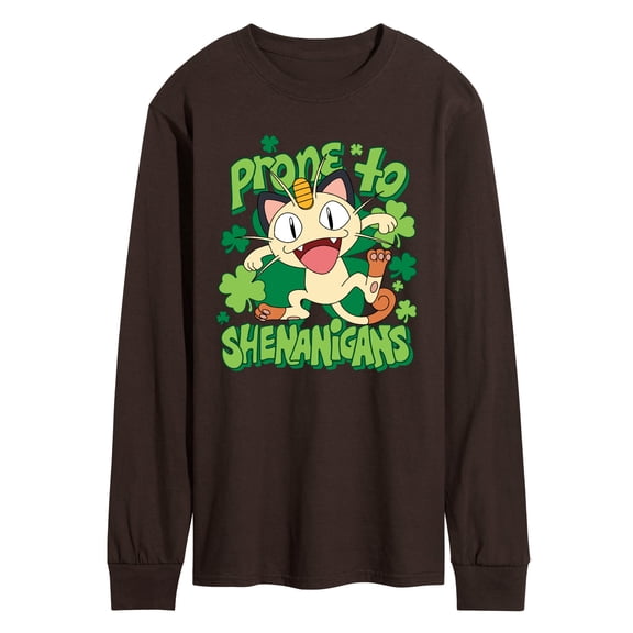 Pokémon - Shenanigans Meowth - Men's Long Sleeve Graphic T-Shirt