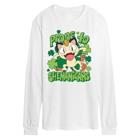 Pokémon - Shenanigans Meowth - Men's Long Sleeve Graphic T-Shirt