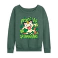 thumbnail image 1 of Pokémon - Shenanigans Meowth - Women's French Terry Long Sleeve Pullover, 1 of 4