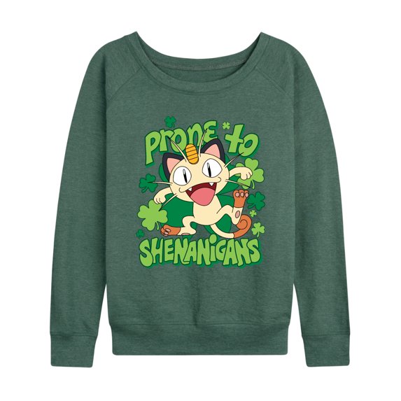 Pokémon - Shenanigans Meowth - Women's French Terry Long Sleeve Pullover