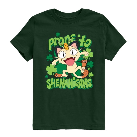 Pokémon - Shenanigans Meowth - Youth Boys Short Sleeve Graphic T-Shirt