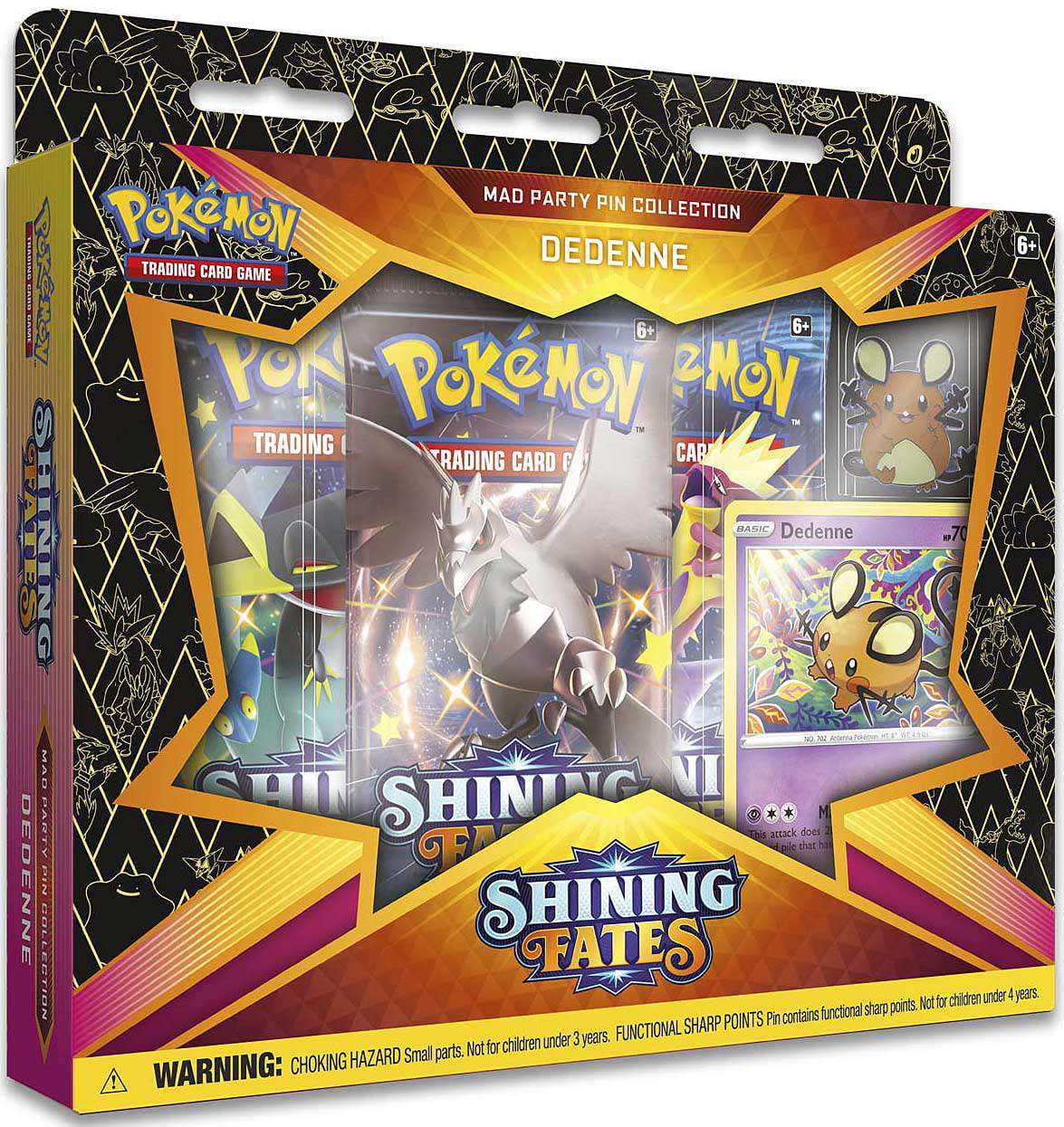 Pokémon Shining Fates Dedenne Pin Collection: Mad Party