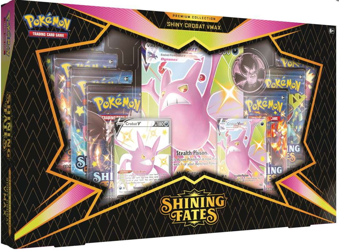 Pokmon Shining Fates Shiny Crobat VMAX Premium Collection Trading Card Game