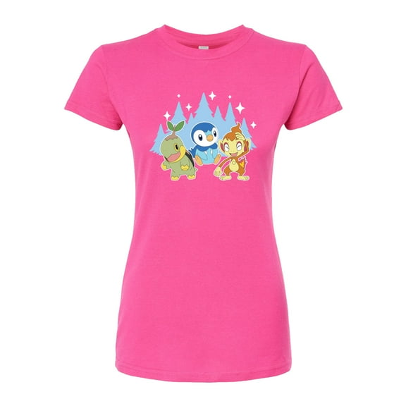 Pokémon - Sinnoh Winter Group - Juniors Fitted Graphic T-Shirt