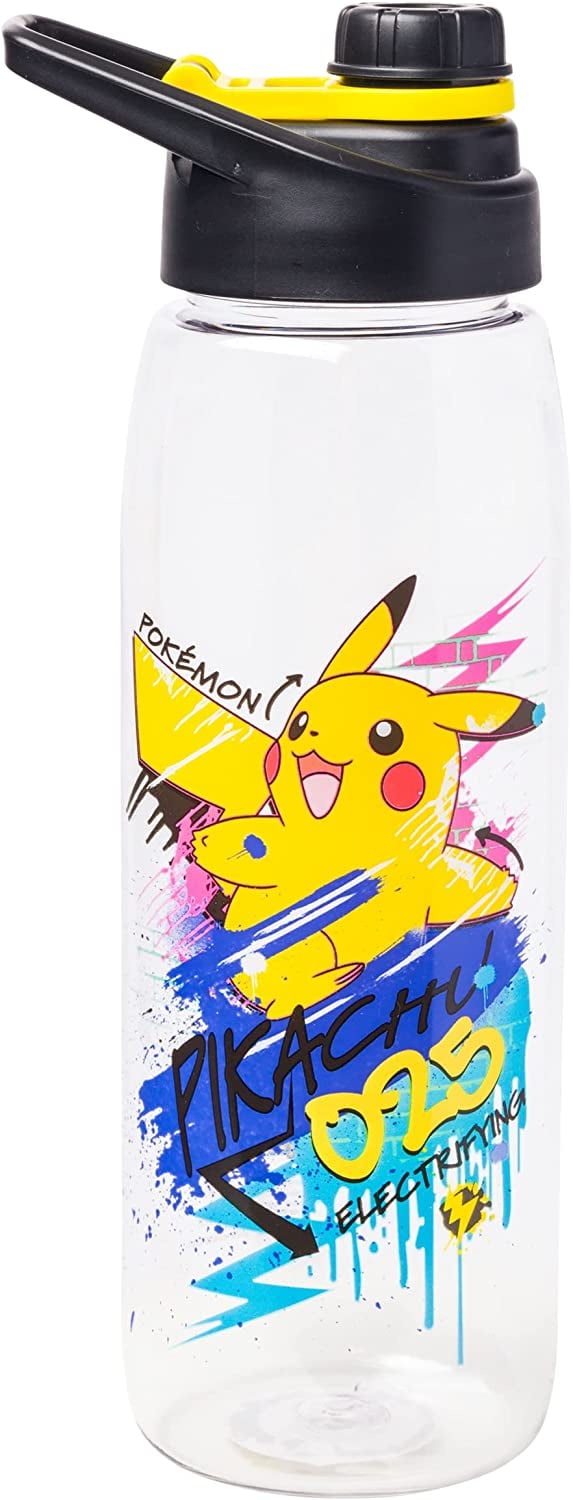 Printed Water Bottle - Yellow/Pokémon - Kids