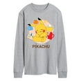 thumbnail image 1 of Pokémon - Sleeping Pikachu - Men's Long Sleeve Graphic T- Shirt, 1 of 5