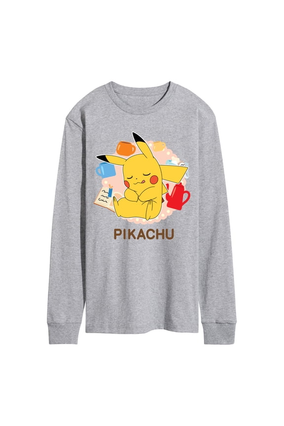 Pokémon - Sleeping Pikachu - Men's Long Sleeve Graphic T- Shirt