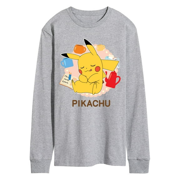 Pokémon - Sleeping Pikachu - Men's Long Sleeve Graphic T- Shirt