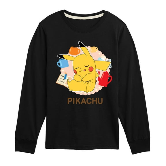 Pokémon - Sleeping Pikachu - Toddler And Youth Long Sleeve Graphic T-Shirt