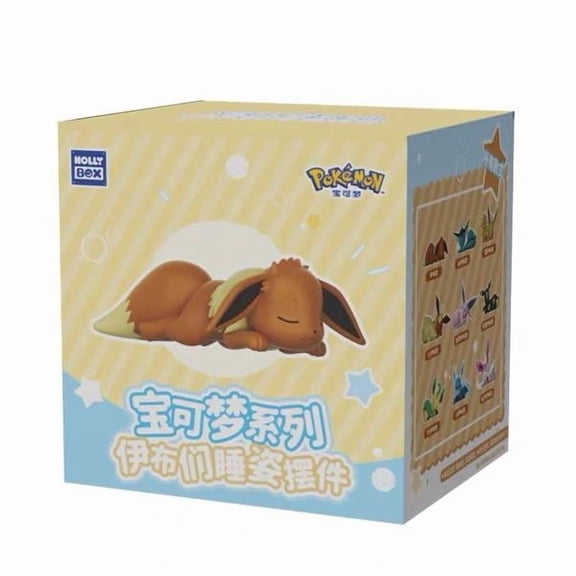 Pokmon Sleepy Eevee Figurines: Mystery Box (1 Random Eevee or Eeveelution Figurine, Chinese)