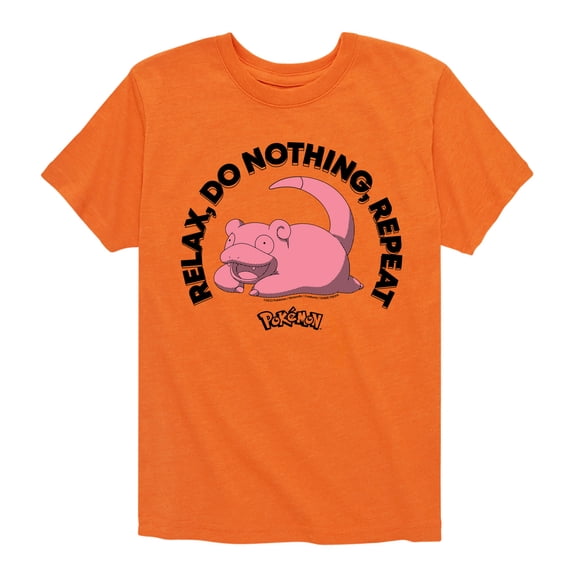 Pokémon - Slowpoke Relax Do Nothing Repeat - Youth Short Sleeve Graphic T- Shirt