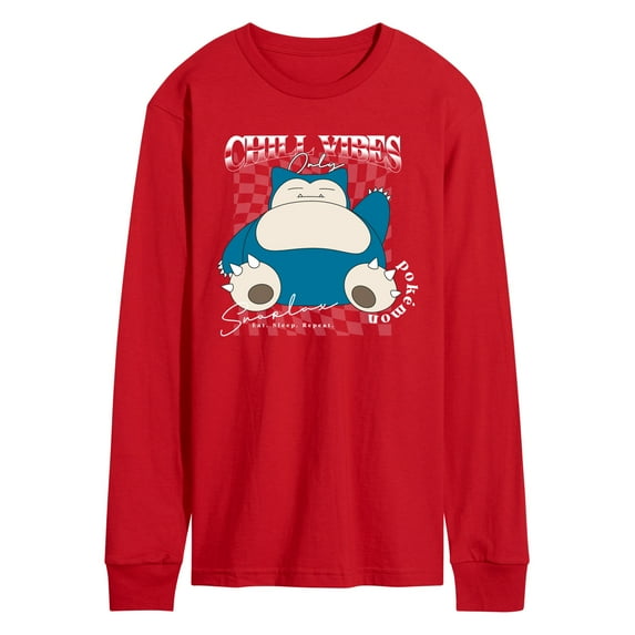 Pokémon - Snorlax Chill Vibes - Men's Long Sleeve Graphic T-Shirt