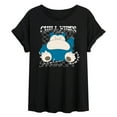 thumbnail image 1 of Pokémon - Snorlax Chill Vibes - Women's Oversized Graphic T-Shirt, 1 of 4